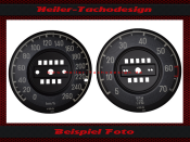 Tacho Aufkleber für Mercedes W111 große Heckflosse W112 Heckflosse W113 SL Pagode 260 Kmh