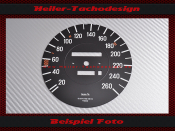 Tachoscheibe für Mercedes W107 R107 380 SL elektronischer Tacho Mph zu Kmh - 1