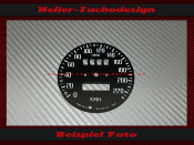 Speedometer Disc for Smiths 140 Mph to 220 Kmh Ø...
