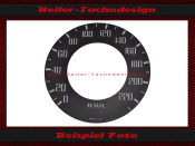 Speedometer Sticker  Morgan +4 Baujahr 1967 Mph to Kmh