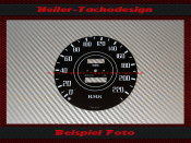 Speedometer Sticker  Morgan +4 Baujahr 1967 Mph to Kmh