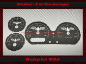 Tachoscheibe für Harley Davidson Street Glide Ultra Classic FLHX FLHXS 2014 bis 2020 Mph zu Kmh
