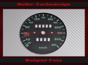 Speedometer Disc for Porsche 356 160 Mph to 260 Kmh