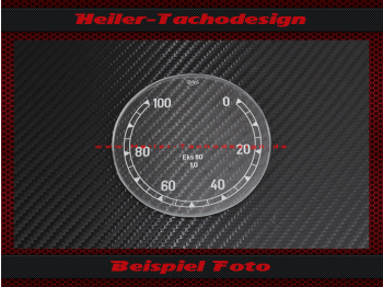 Tacho Glas Skala für Veigel 0 bis 100 kmh Ø76 mm EKs80 für BMW R75 Zündapp KS750 Wehrmacht