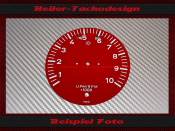 Tachometer Disc for Porsche 911 to 10000 RPM without redden Area