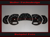 Tachoscheibe für Porsche 911 996 Turbo Facelift Schalter Mph zu Kmh