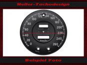 Speedometer Disc for Smiths Jaguar E Type S Type MARK ll 160 Mph to Kmh - 2