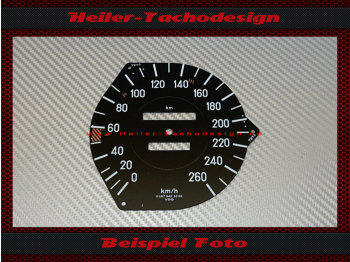 Tachoscheibe für Mercedes W107 350SL R107 mechanischer Tacho Mph zu Kmh