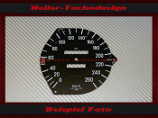 Tachoscheibe für Mercedes W107 350SL R107 mechanischer Tacho Mph zu Kmh