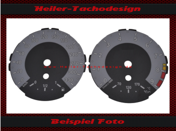 Tachoscheiben für BMW E81 E82 E84 E87 E88 1er M1 330 Kmh 9000 UPM