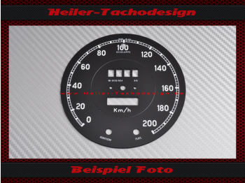 Speedometer dial for Jaguar E Type Daimler V8 1966 Smiths 120 Mph to 200 Kmh