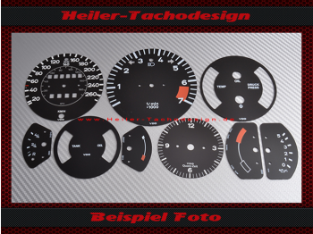 Set Tachoscheiben für Porsche 911 930 Turbo Mph zu Kmh - 1