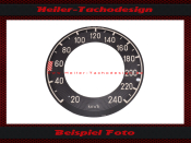 Speedometer Sticker for Mercedes W111 W112 Tail Fin W113 Pagode 240 Kmh