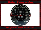 Speedometer Sticker for Mercedes W111 W112 Tail Fin W113 Pagode 240 Kmh
