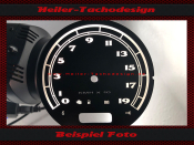 Tachoscheibe für Harley Davidson Dyna Super Glide Custom FXDC 2014 Ø100 Mph zu Kmh