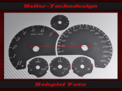 Tacho discs for Chevrolet Corvette C6 300 Kmh 7500 RPM