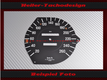 Tachoscheibe für Mercedes W107 R107 560 SL mechanischer Tacho 260 Kmh