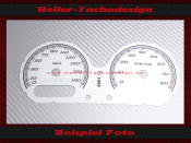 Tachoscheibe für Harley Davidson E Glide Ultra Limited FLHTK 2014 bis 2017 Mph zu Kmh