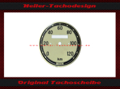 Speedometer Disc for VDO General 0 to 120 Kmh Ø76...