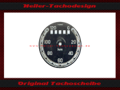 Tachoscheibe für VDO Allgemein 0-120 Kmh Ø72 mm - 1