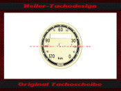 Speedometer Disc for VDO General 0 to 120 Kmh Ø56...