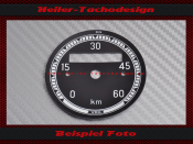 Speedometer Disc for VDO General 0 to 60 Kmh Ø56 mm - 1