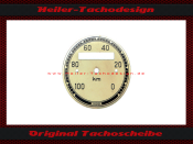 Tachoscheibe für VDO Allgemein 0-100 Kmh Ø56...