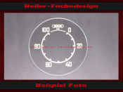 Speedometer Glass Isgus DKW NZ 350 0-100 kmh 78 mm