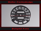 Speedometer Disc for Fiat 124 DS Spider 1984 220 Kmh