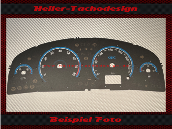 Tachoscheibe für Opel Vectra C Signum Benzin 260 Kmh mit Ringe