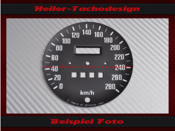 Speedometer Disc for Morgan Lotus or Sunbeam 0 to 280 Ø 92 mm 170 Mph to 280 Kmh