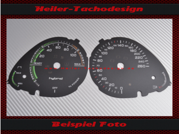 Speedometer Disc for Audi Q5 8R Hybrid 2010 to 2017 160 Mph to 260 Kmh