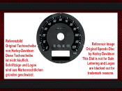 Speedometer Disc for Harley Davidson CVO Dyna Low Fat Bob Black Diamond 2012 Ø80 Mph to Kmh
