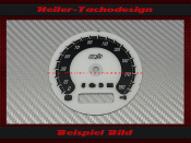 Speedometer Disc for Harley Davidson CVO Silver Face Ø80 Mph to Kmh