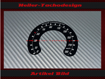 Speedometer Sticker for Harley Davidson CVO Silver Face Ø80 Mph to Kmh