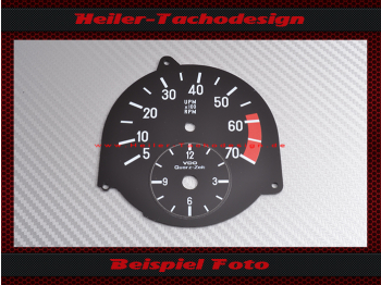 Drehzahlmesser Scheibe für Mercedes SL W107 R107 W116 mit Uhr - 4
