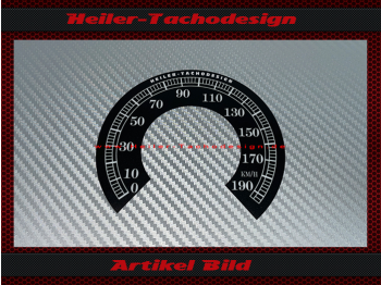 Speedometer Sticker for Harley Davidson Softail Haritage FXST 2003 to 2009 Ø100 Mph to Kmh