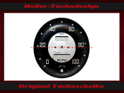 Speedometer Disc for Austin Healey Frogeye Sprite Smiths MK1 100M BNe Ø92 mm 100 Mph to 160 Kmh