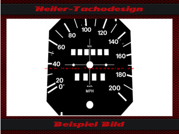 Speedometer 120 Mph to 200 Kmh