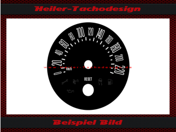 220 Kmh ohne Tachojustierung siehe Bild oben