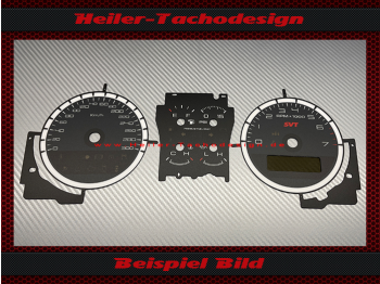 300 kmh scale extended without speedometer adjustment.