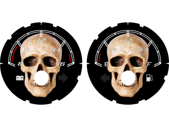 Totenkopf - 4 nur wenn Farbe der Scheibe Schwarz ist.
