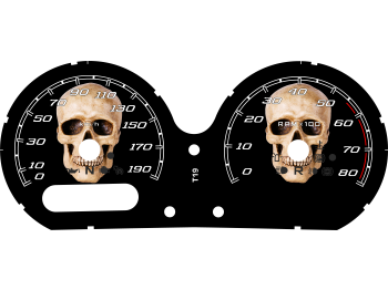 Totenkopf - 4 nur wenn Farbe der Scheibe Schwarz ist.